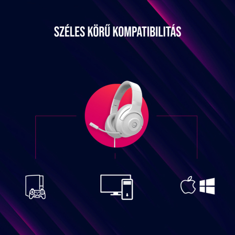 LORGAR Noah 101 3,5 mm-es Gamer Headset - Fehér