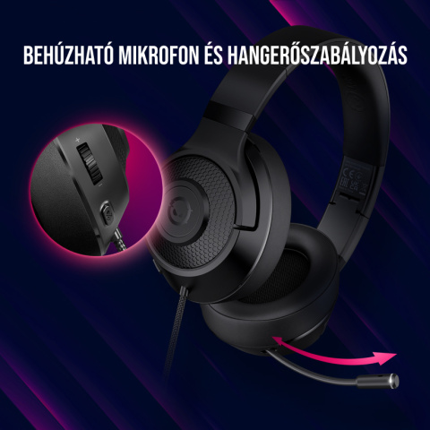 LORGAR Noah 101 3,5 mm-es Gamer Headset - Fehér