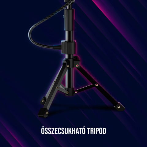LORGAR Voicer 721 Gamer Mikrofon - Fekete