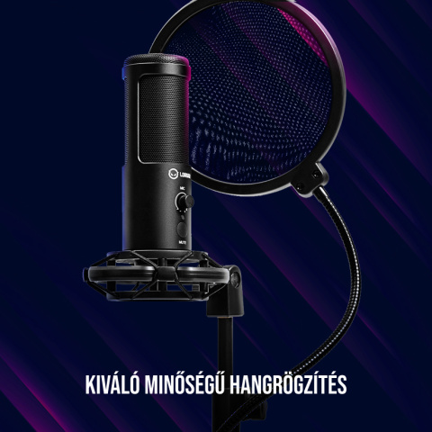 LORGAR Voicer 721 Gamer Mikrofon - Fekete