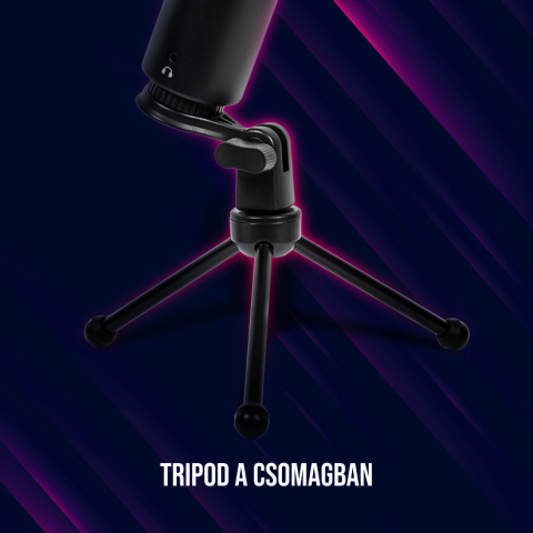LORGAR Voicer 521 Gamer Mikrofon - Fekete