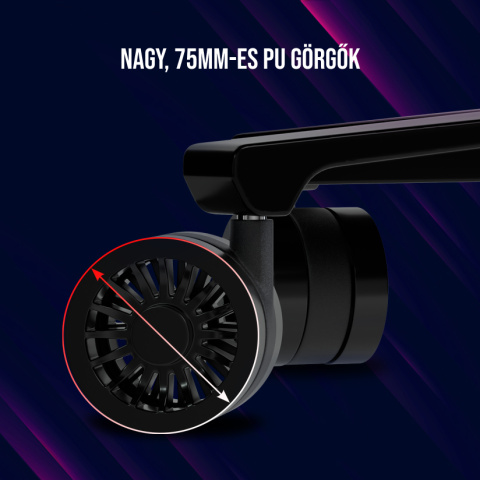 LORGAR Base 311 Gamer szék fekete-sárga