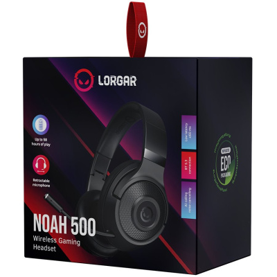 LORGAR Noah 500 Bluetooth Gamer Headset - Fekete