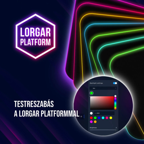 LORGAR Steller 913 egérpad fekete