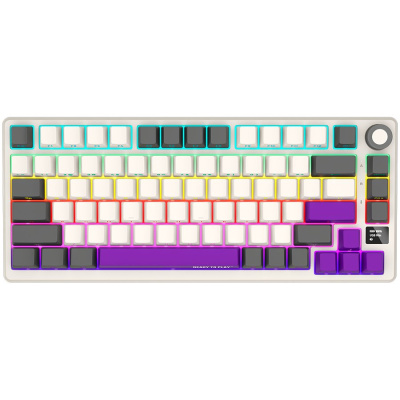 LORGAR KBP7075W Vezeték Nélküli Gamer Billentyűzet - Bézs