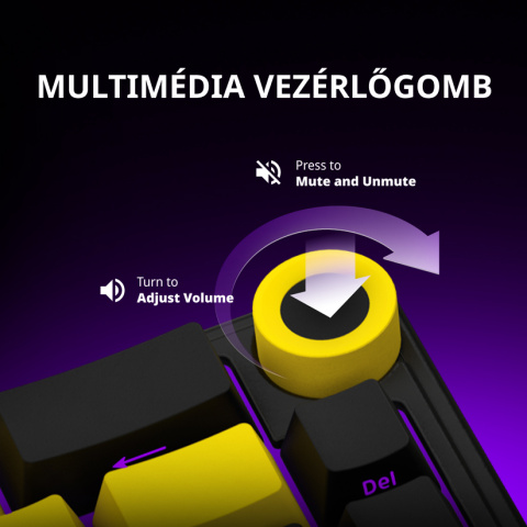 LORGAR KBP70MW, Vezetéknélküli 65% Mechanikus Gamer Pro Billentyűzet - Fehér