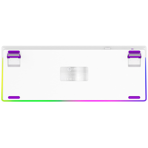 LORGAR KBP70 TKL vezeték nélküli billentyűzet, RGB világítás, angol kiosztás, fehér