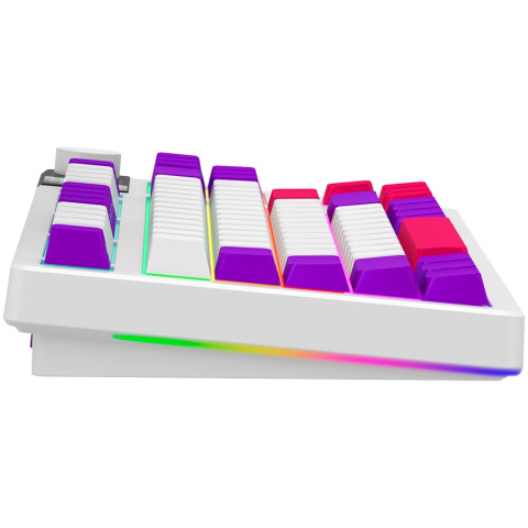 LORGAR KBP70 TKL vezeték nélküli billentyűzet, RGB világítás, angol kiosztás, fehér