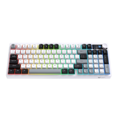 Onikuma MT902 Tri-Mode Vezeték Nélküli Gamer Billentyűzet - Fehér