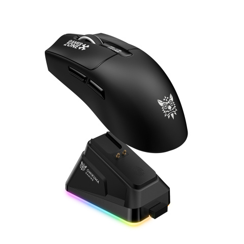 ONIKUMA DM10 Tri-Mode gamer egér + mágneses RGB töltődokkoló - Fekete