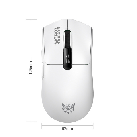 ONIKUMA DM10 Tri-Mode gamer egér + mágneses RGB töltődokkoló - Fehér