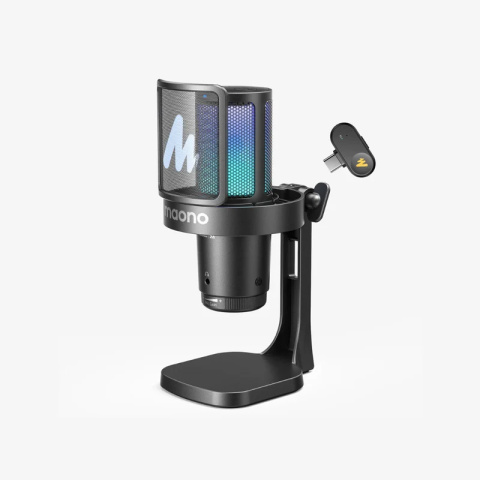 MAONO DGM20W Vezeték Nélküli Streamer/Gamer Mikrofon Kit RGB - Fekete
