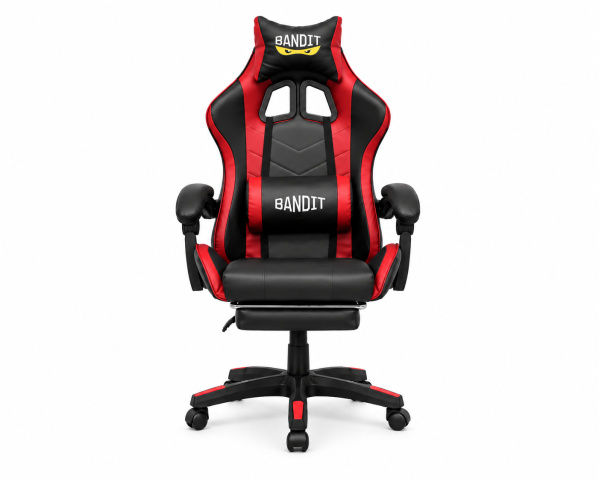 BANDIT Inferno V2 Lábtartós Gamer szék Fekete/Piros
