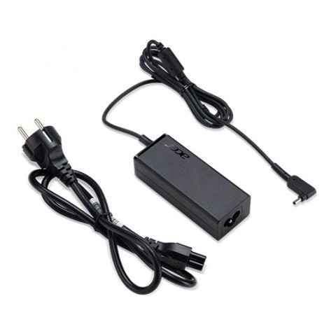 ACER gyári laptop töltő AC adapter 45W + tápkábel (dobozos, vékony csatlakozós)