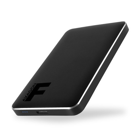 Axagon EE25-F6B Fekete HDD/SSD külső aluház