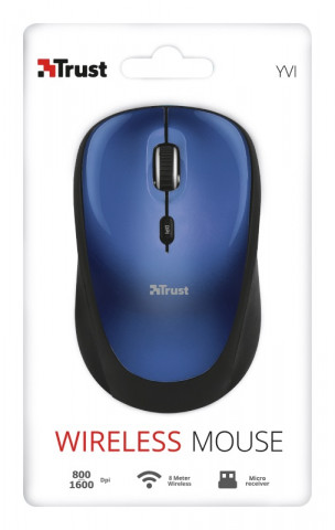 Trust Yvi Wireless Mouse vezeték nélküli kék egér