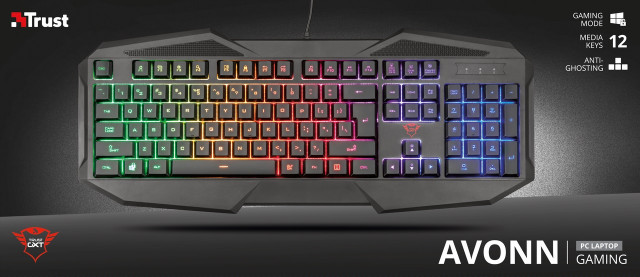 Trust GXT 830-RW Avonn Gaming Keyboard (HU)