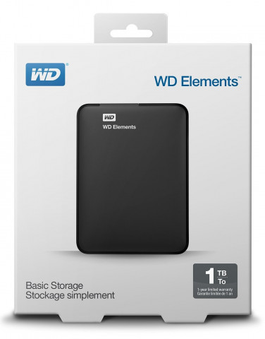 WD Elements Portable 1TB USB 3.0 Fekete külső HDD