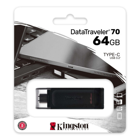 Kingston 64GB USB Type-C (3.2 Gen 1) Fekete Pendrive