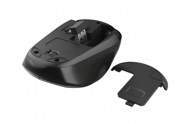 Trust Yvi Dual-Mode Wireless Mouse vezeték nélküli fekete egér