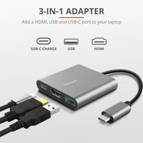 Trust DALYX 3 in 1 USB-C adapter