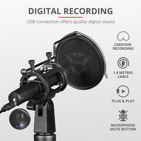Trust GXT241 Velica USB streaming mikrofon