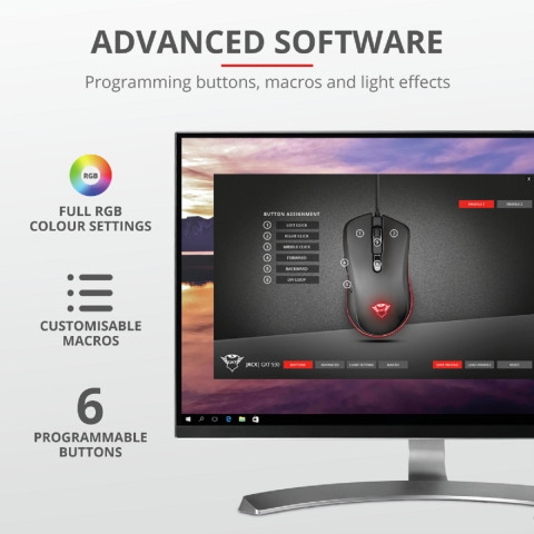Trust GXT 930 Jacx RGB gamer egér