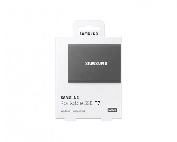 Samsung T7 szürke külső SSD 500GB USB 3.2