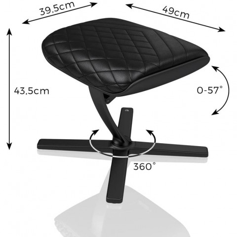 Noblechairs Icon lábtartó Fekete