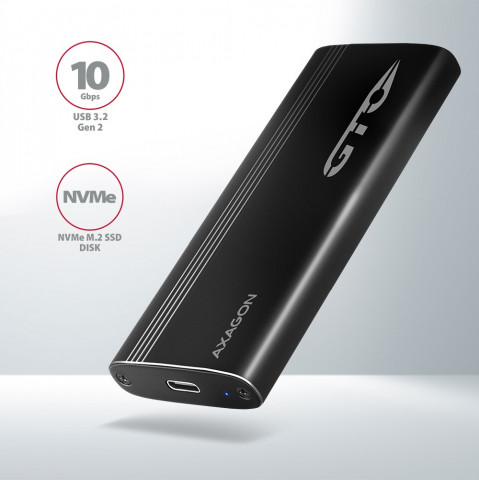 Axagon EEM2-GTO Type-C 3.2 NVMe M.2 SSD 10Gbit/s külső ház