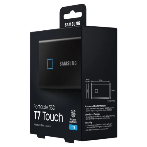 Samsung T7 Fekete külső SSD 1000GB USB 3.2