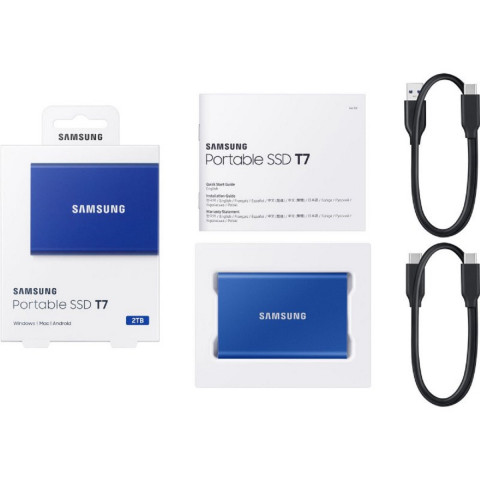 Samsung T7 2000GB USB 3.2 külső SSD - kék