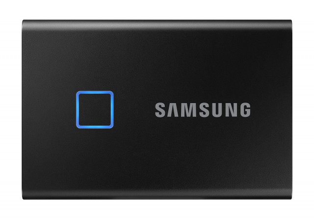Samsung T7 Touch 2000GB USB 3.2 ujjlenyomatolvasós külső SSD - ezüst