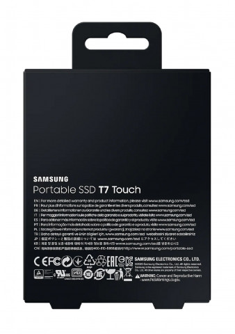 Samsung T7 Touch 2000GB USB 3.2 ujjlenyomatolvasós külső SSD - ezüst