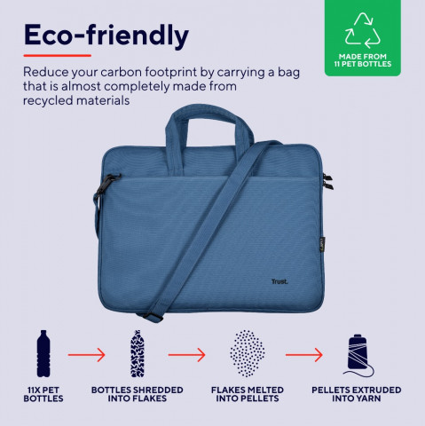 Trust Bologna Slim Eco 16" notebook táska - Kék