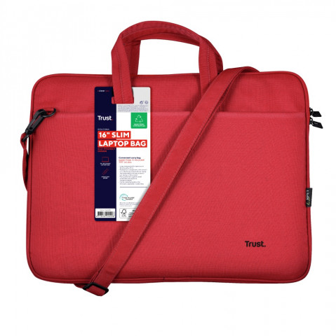 Trust Bologna Slim Eco 16" notebook táska - Piros