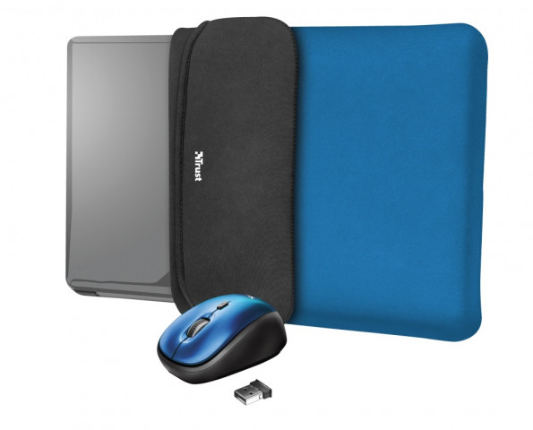 Trust Yvo 15,6" notebook tok + wireless egér - kék