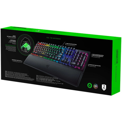 Razer BlackWidow V3 US Green Switch - Gaming billentyűzet - Fekete