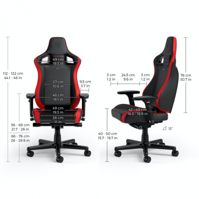 Noblechairs EPIC Compact Black/Carbon/Red Gaming Szék