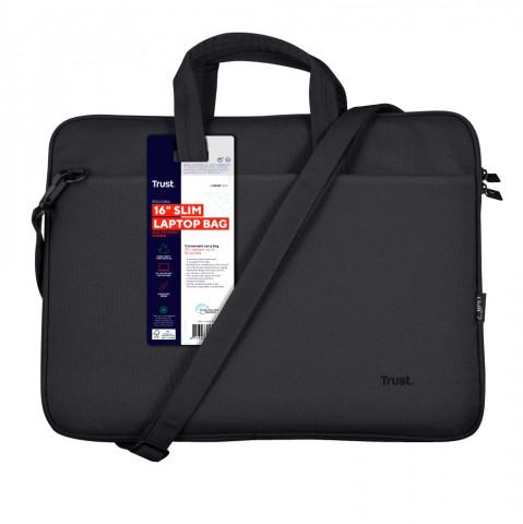 Trust Bologna Slim Eco 16" notebook táska - Fekete