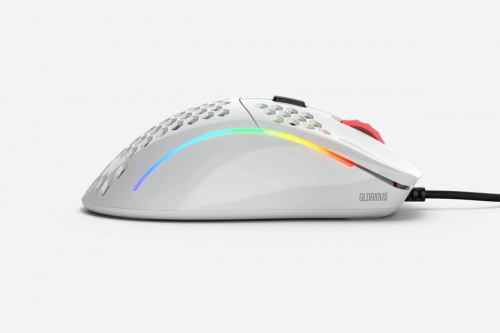 Glorious Model D Glossy - RGB Optikai Gaming Egér - Fényes Fehér