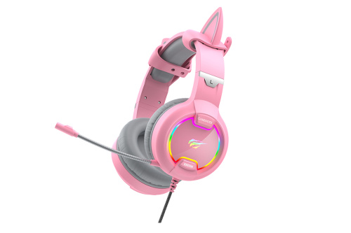 Havit GAMENOTE H2233d - Pink - RGB Gaming Fejhallgató