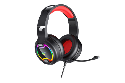 Havit GAMENOTE H2233D - Piros/Fekete - RGB Gaming Fejhallgató