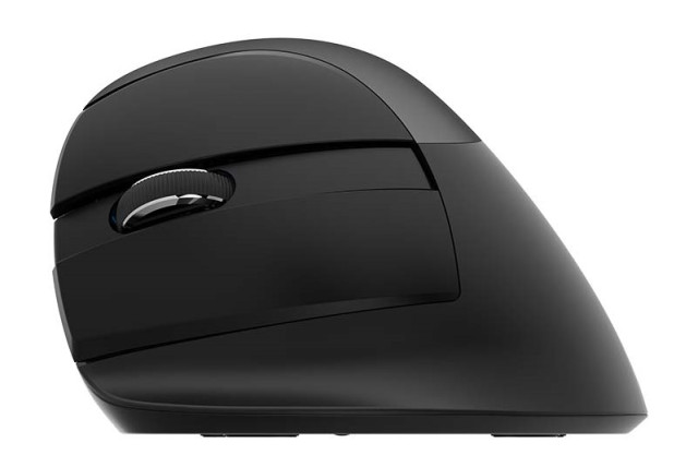 Delux M618ZD vezeték nélküli vertikális, balkezes egér Bluetooth + 2.4GHz - Fekete
