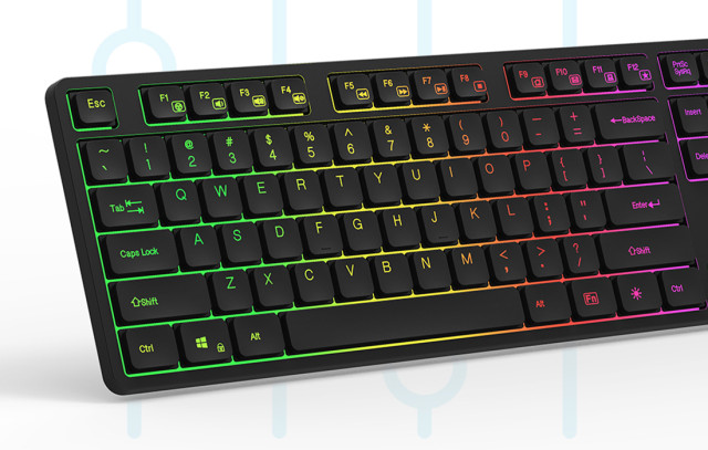 Delux SK800GL 2.4G Silent RGB Vezeték nélküli billentyűzet