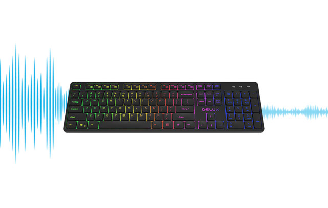 Delux SK800GL 2.4G Silent RGB Vezeték nélküli billentyűzet