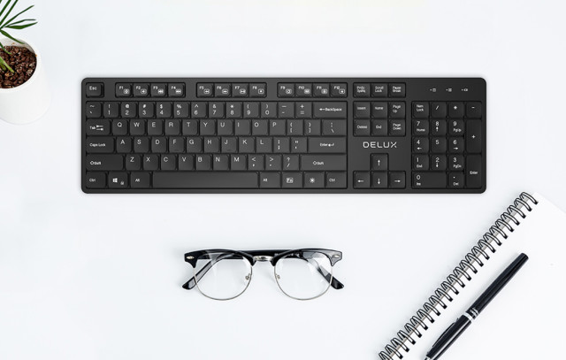 Delux SK800GL 2.4G Silent RGB Vezeték nélküli billentyűzet