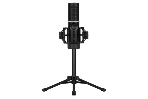 Streamplify - RGB Tripod kardioid USB kondenzátor - Gaming Mikrofon - Fekete