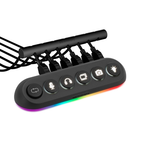 Streamplify Hub Deck 5 - 5 Portos RGB USB Hub - 2 év garancia