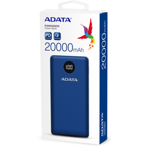 Adata P20000QCD Powerbank 20000mAh - Kék